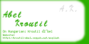 abel kroutil business card